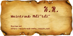 Weintraub Máté névjegykártya