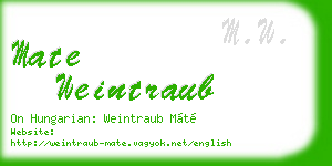 mate weintraub business card